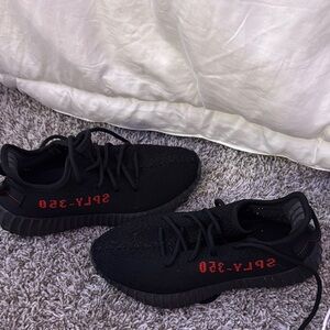 Yeezy Black and Red Sneakers